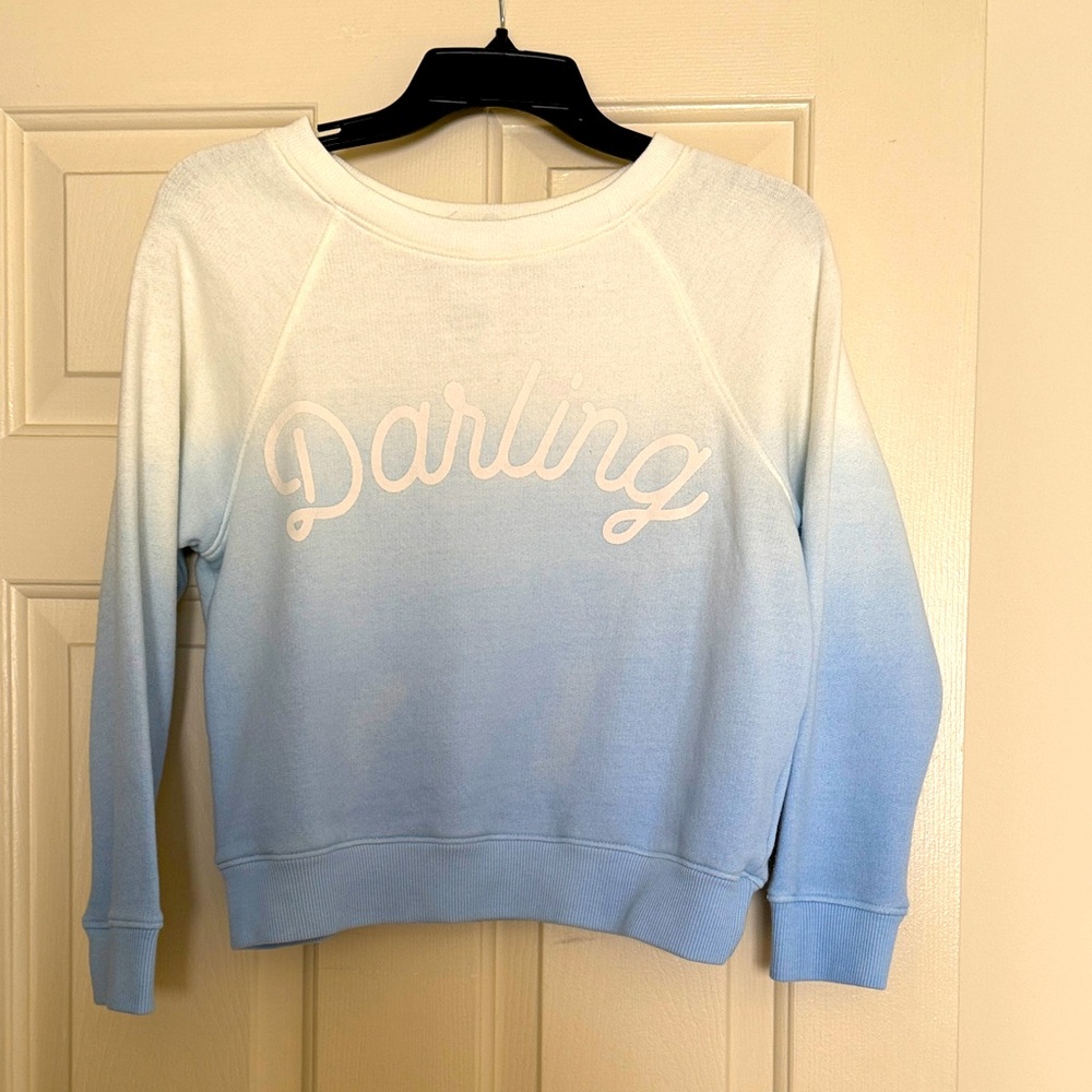 Blue and White Ombre Sweatshirt